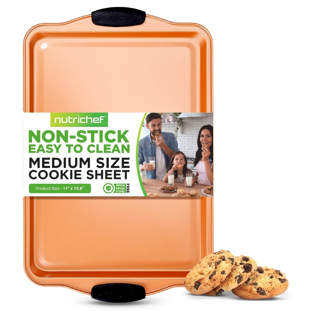 Nutrichef 15” Nonstick Cookie Sheet for Baking - Premium One size, Copper