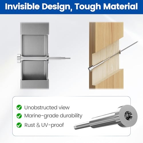 [Patent] 20 Pack 1/8" Invisible Cable Railing Hardware Kit 20Pack Sliver