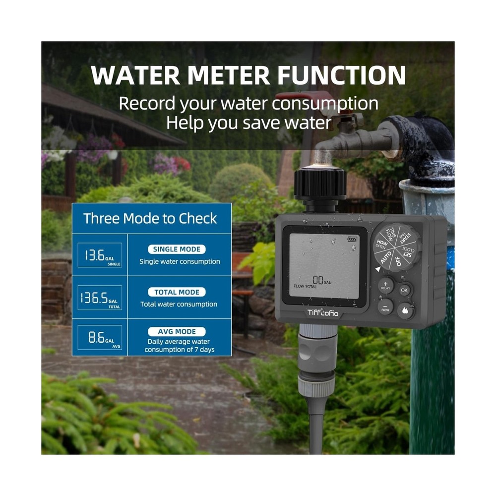 New Programmable Water Volume Control Sprinkler Timer, Water Durati... Fast Ship
