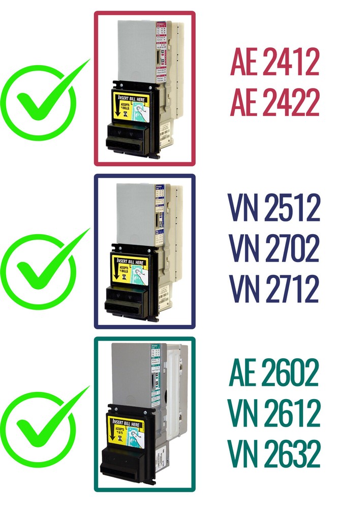 MEI MARS AE 2612 24 VOLT MDB DBV BILL ACCEPTOR / VALIDATOR HARNESS