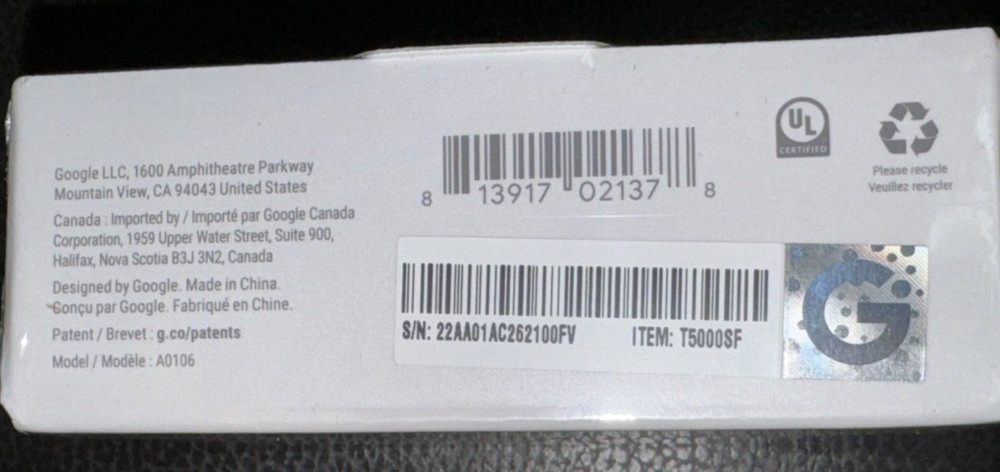 Nest T5000SF Temperature Sensor for 3rd Gen & E Thermostat | White