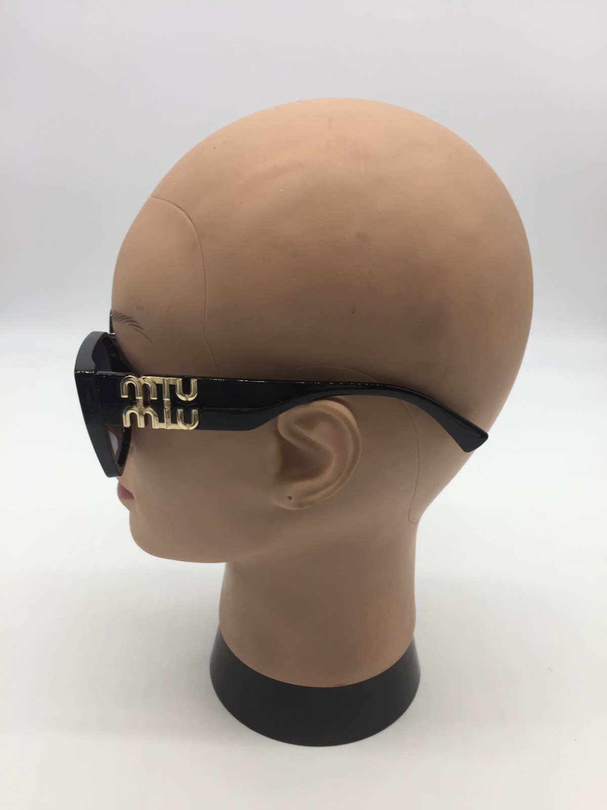 Miu Miu Fashion Black Full Rim Frame Sunglasses 50-20-145 Light Blue Lenses