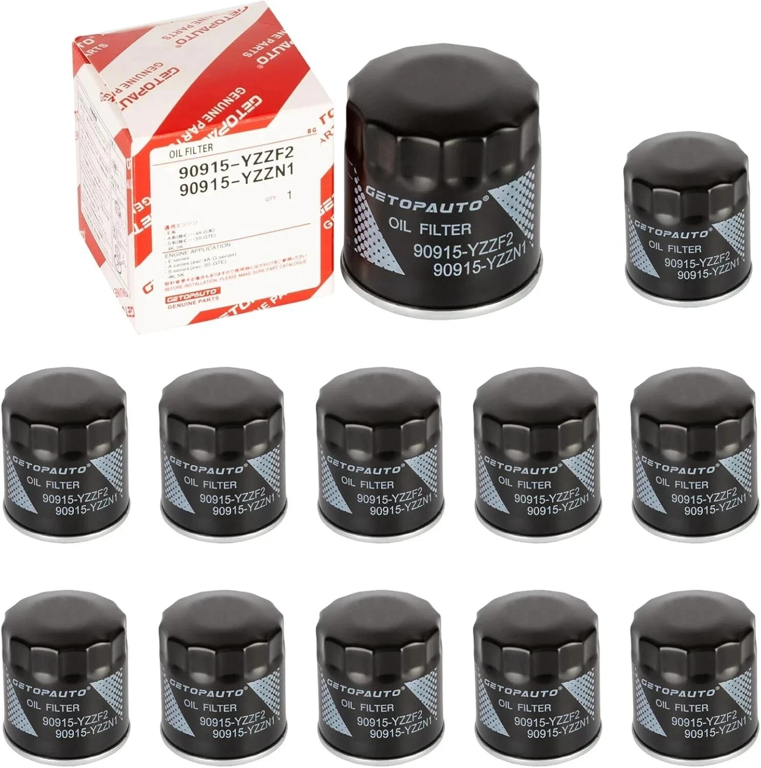 90915-YZZF2 Engine Oil Filter Compatible with Toyota (set of 12)