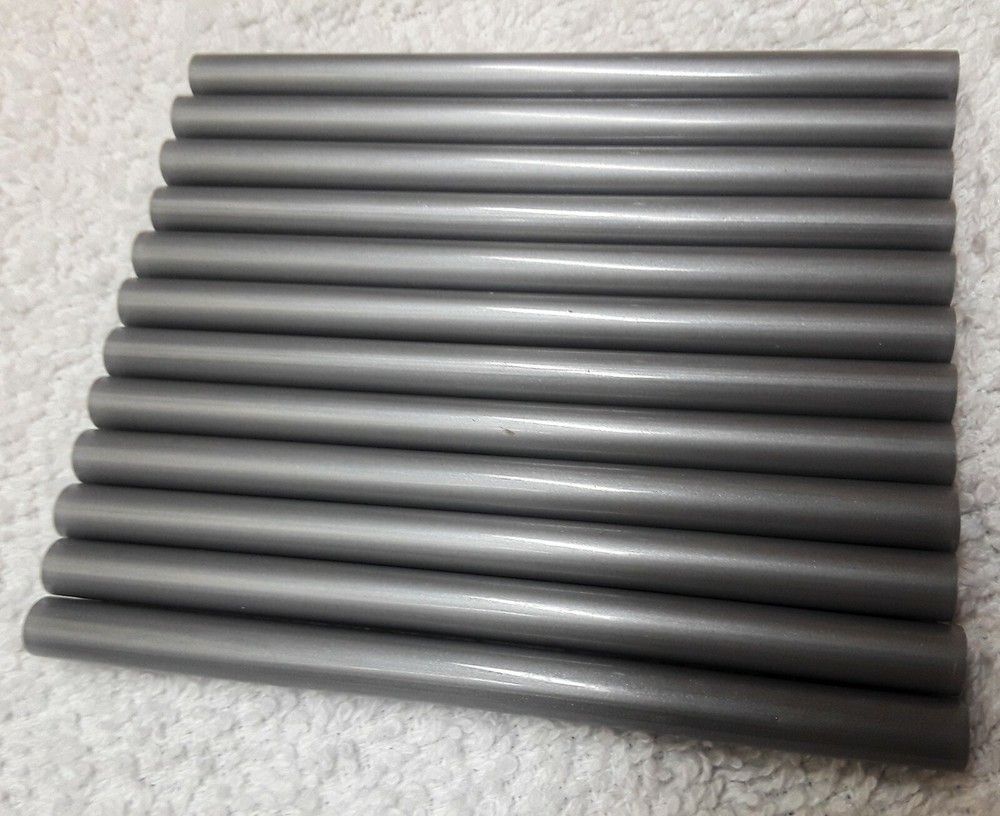 12 Silver Grey Mini Glue Sticks 4" Length 5/16 (.25)