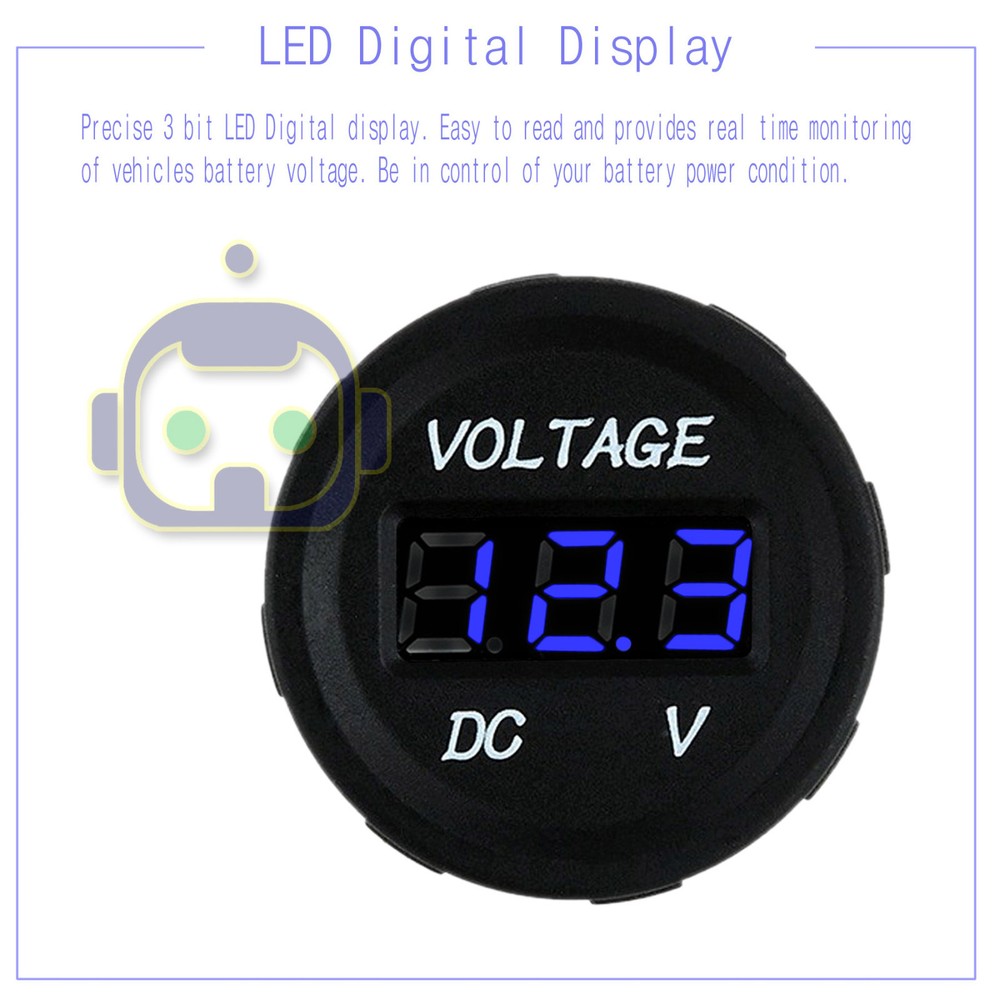 12V Digital LED Display Voltmeter Voltage Gauge Panel Meter Car Motorcycle Super