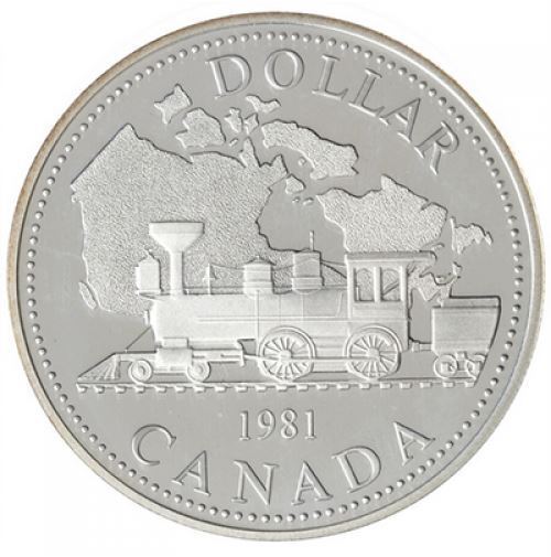 1981 CANADA SILVER DOUBLE DOLLAR PROOF SET TRAIN - .375 oz. SILVER