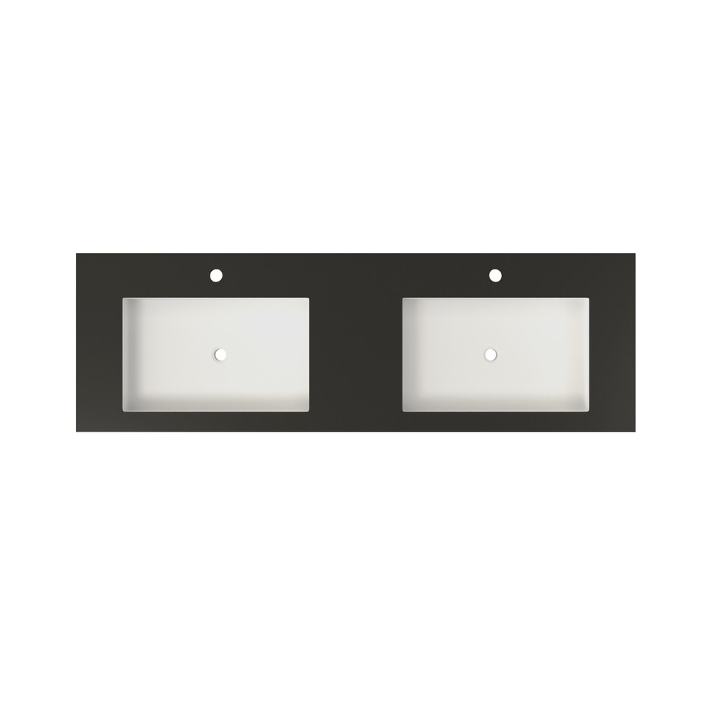 59'' Wall Mounted Bathroom Sink Solid Surface Bathroom Vessel Sink