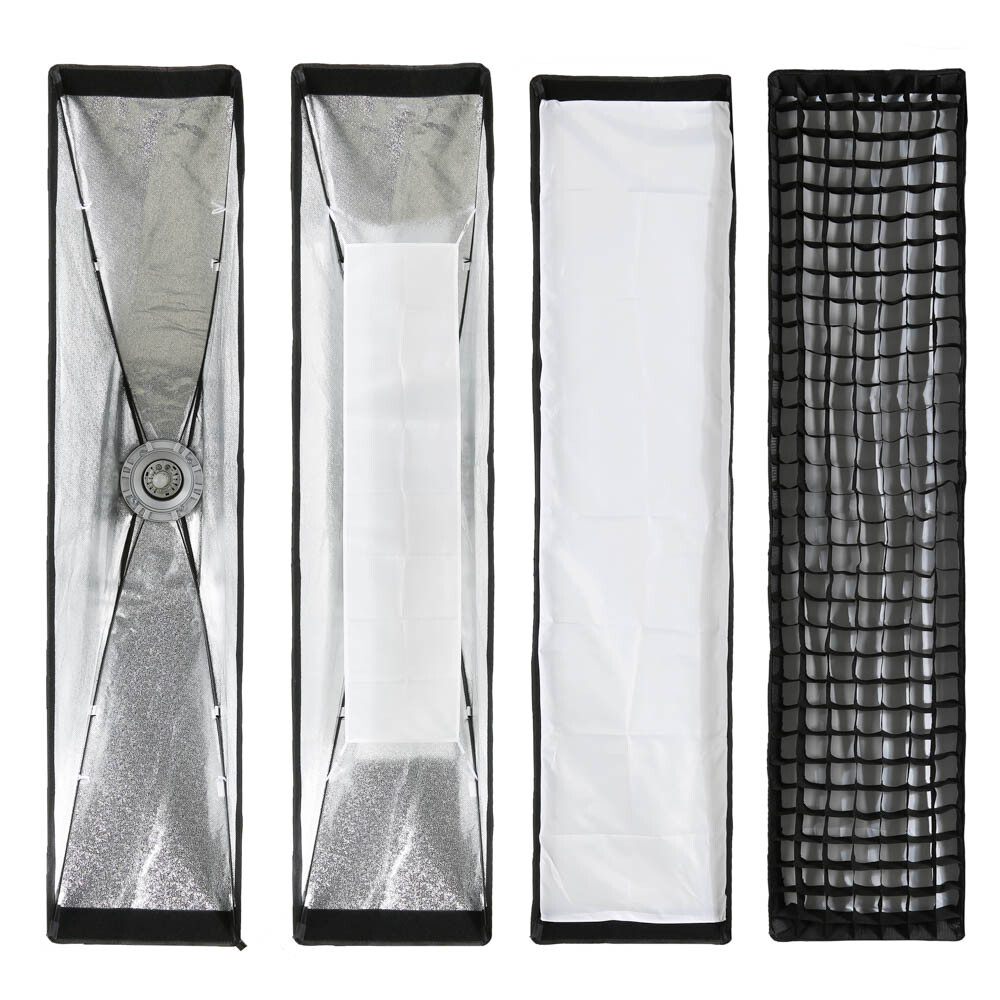 Godox 35x160cm Softbox Bowens Studio Strobe Flash Light With Honeycomb Grid US