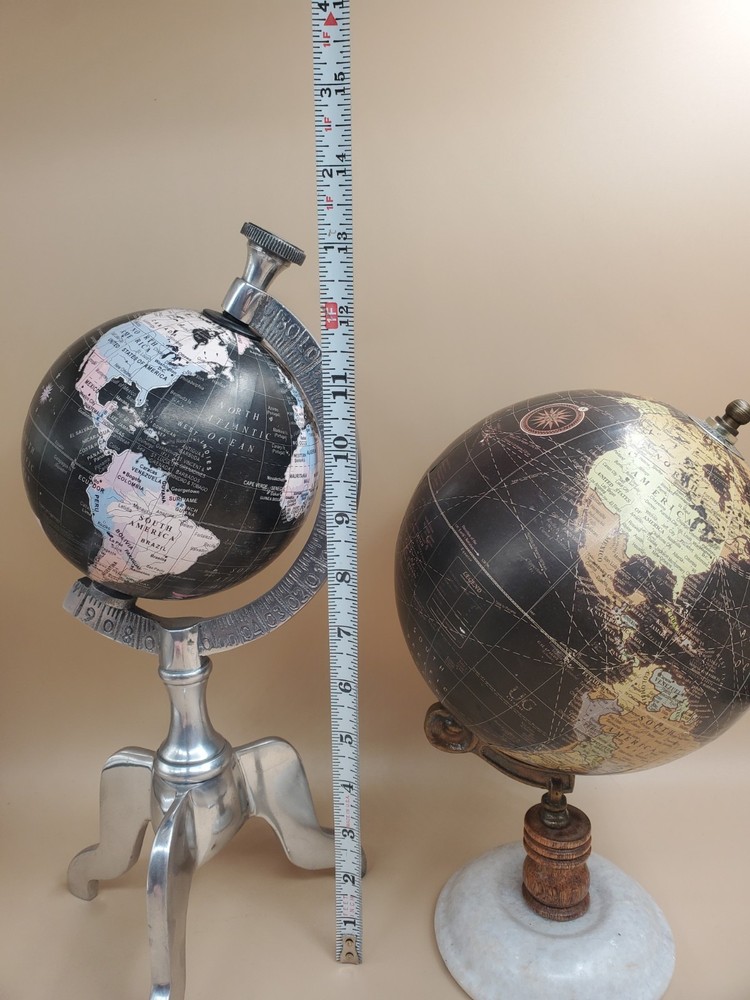 Globes Tabletop Spinning Earth Geographical Black