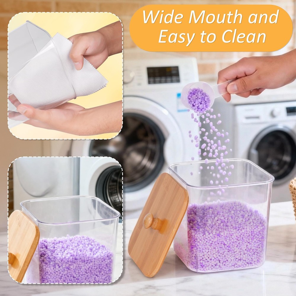 efluky 3 Pack Laundry Pods Container & Dryer Sheet Holder Set, Clear Laundry ...