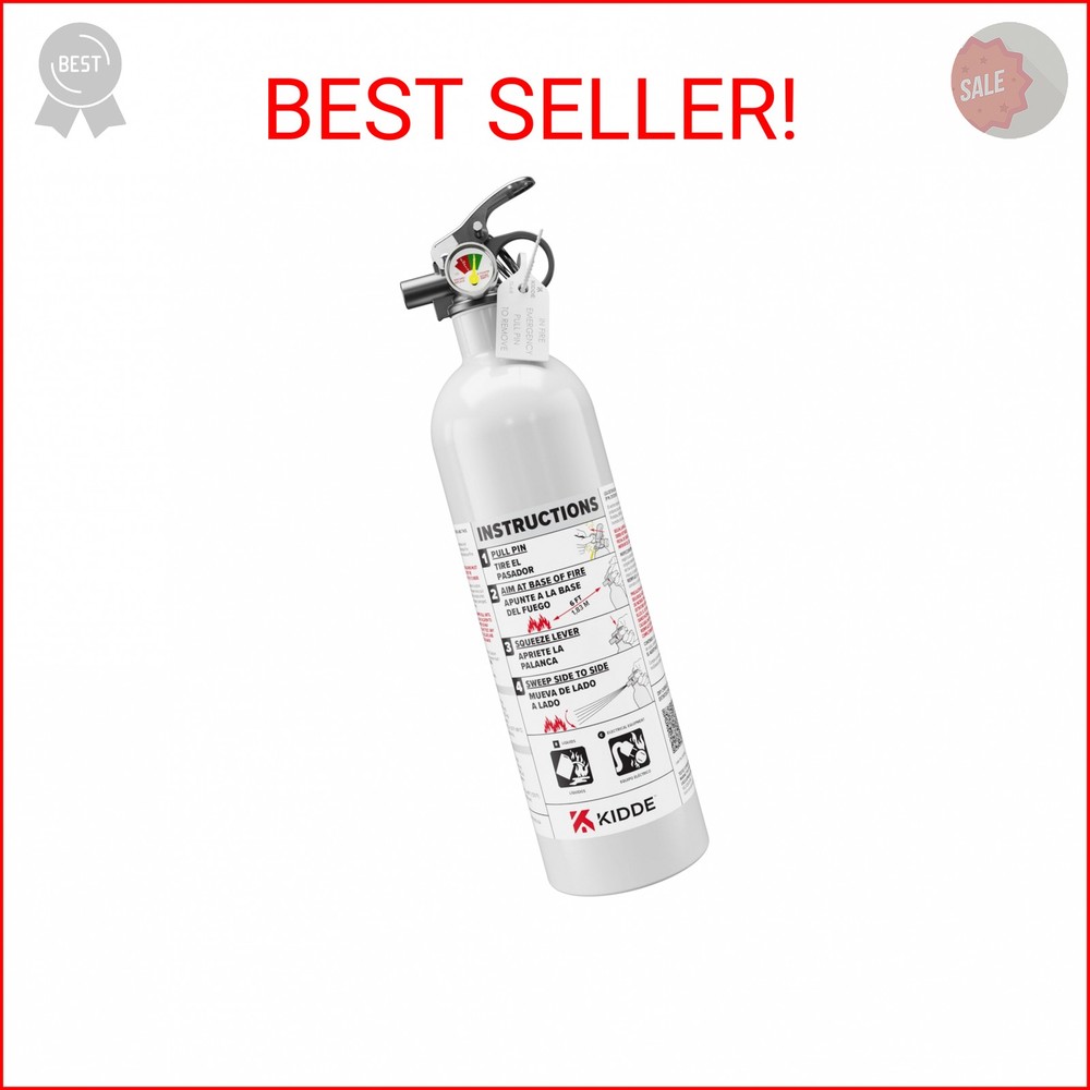 Kidde Fire Extinguisher for Boats, Single-Use 5BC
