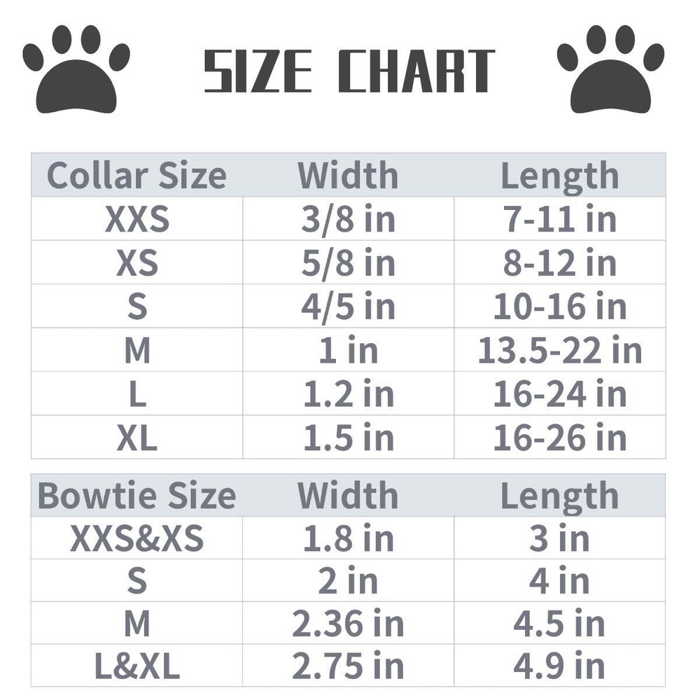 Dog Collar with Bowtie Durable Adjustable and Comfortable Collar for Medium D...