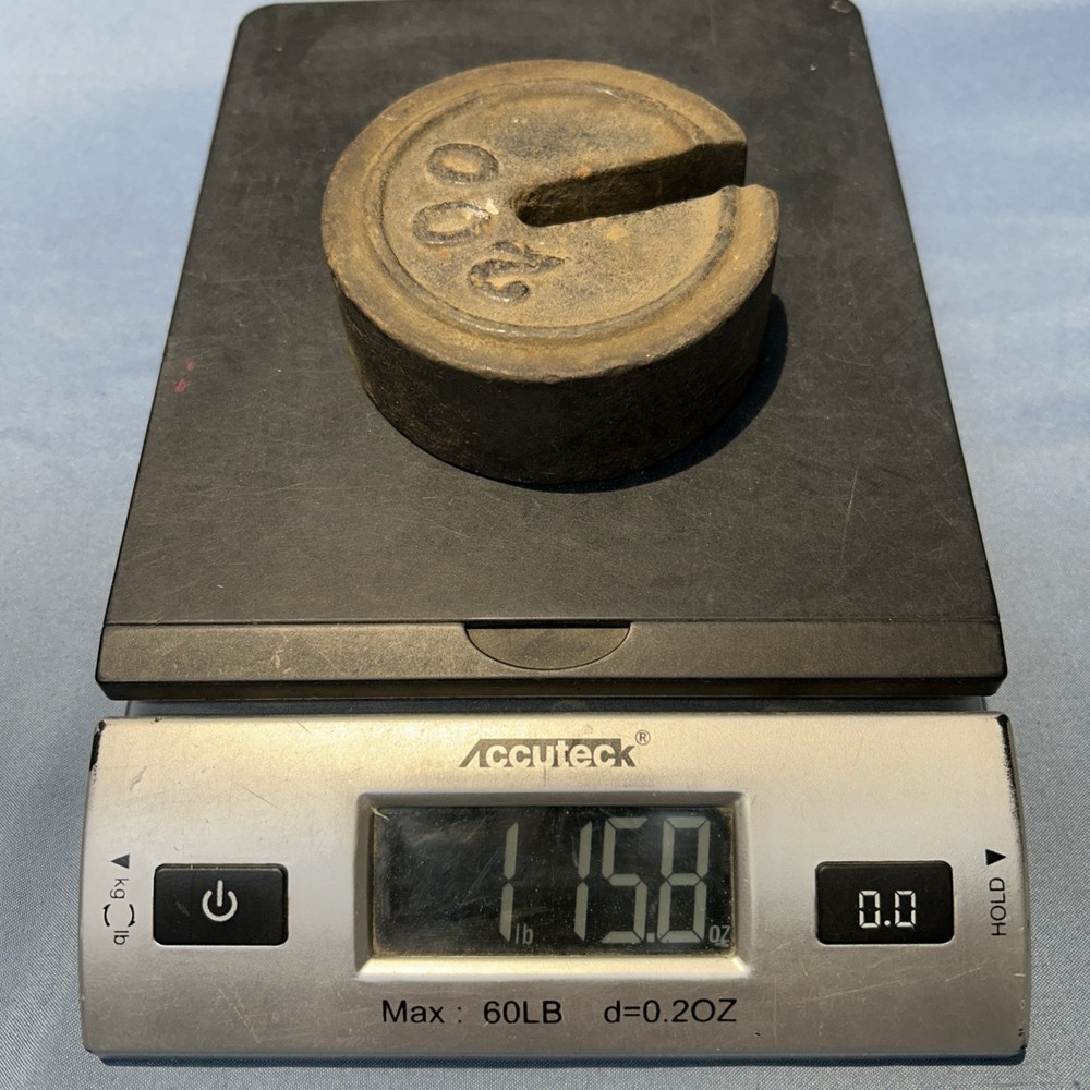 Vintage Platform Scale Weights And Hanger