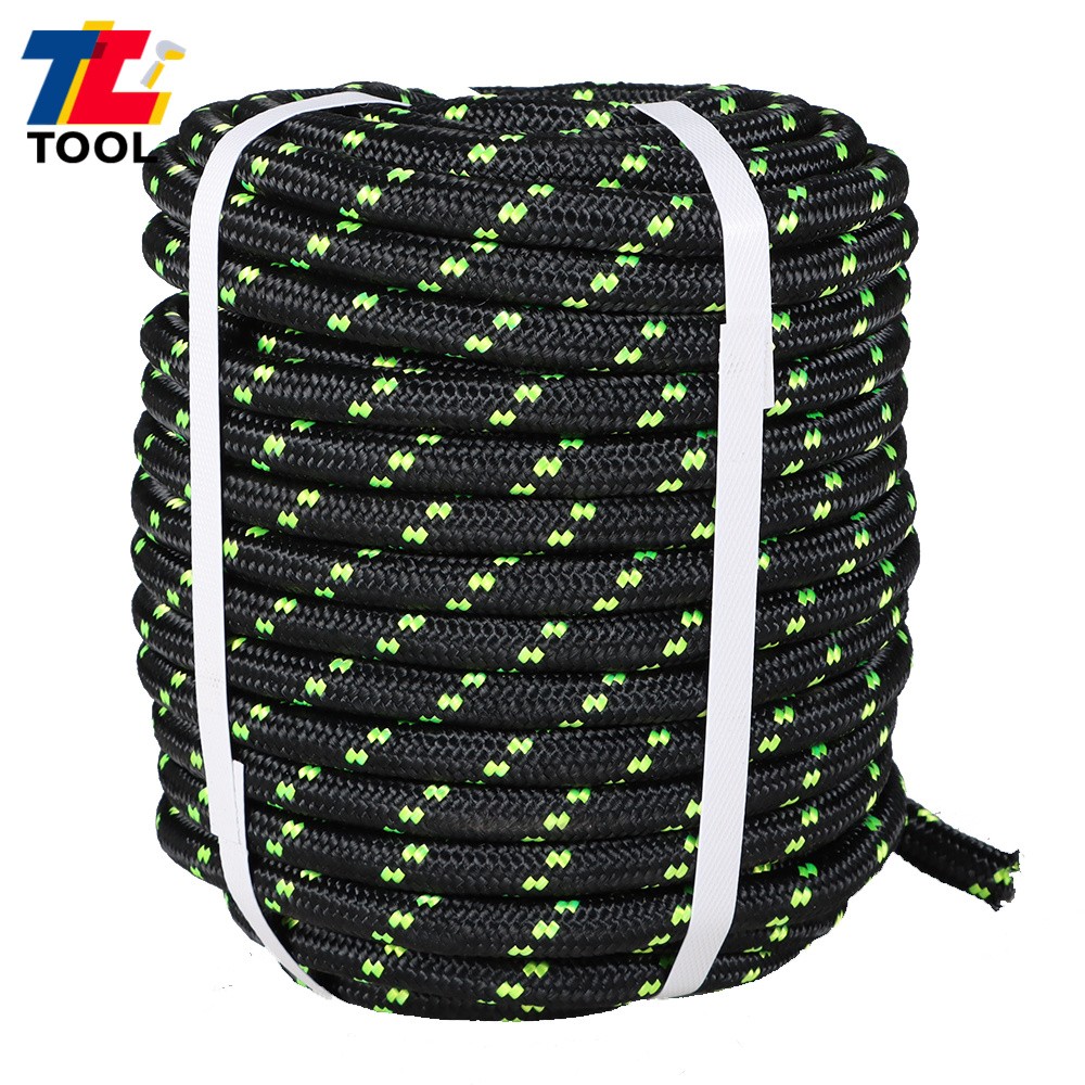 6180Lbs 1/2" × 100' Breaking Strength Double Braid Polyester Rope Bull Rope