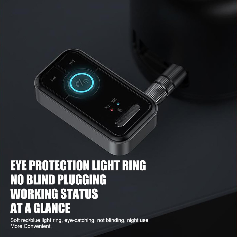 Wireless Bluetooth 5.3 Transmitter Receiver 2-in-1 Adapter Audio 3.5mm Jack Aux^