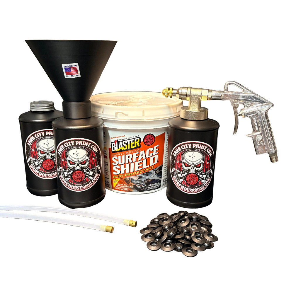 PB Blaster Surface Shield Amber Pro Undercoating Gun & Threaded Funnel - 2 Wands