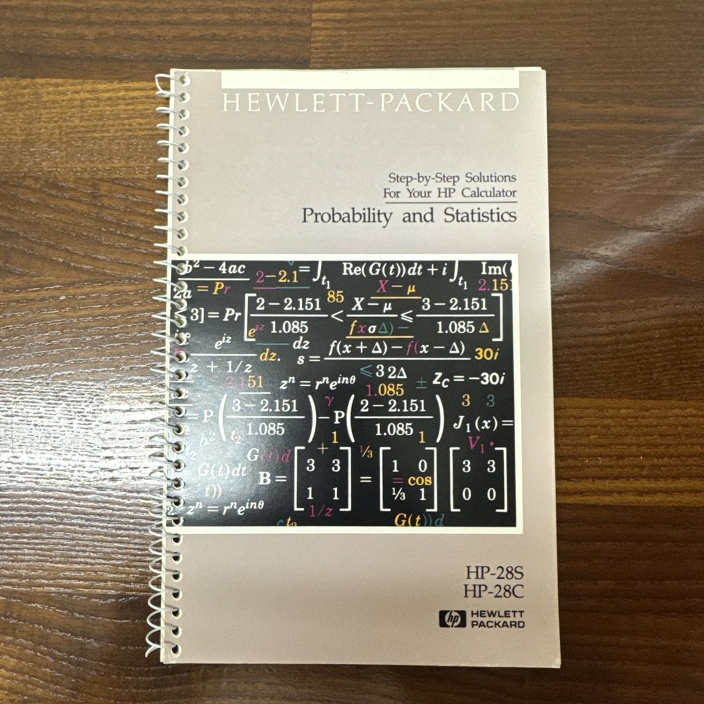 Hewlett-Packard Step-By-Step Solutions - Probability and Statistics - HP 28C/28S