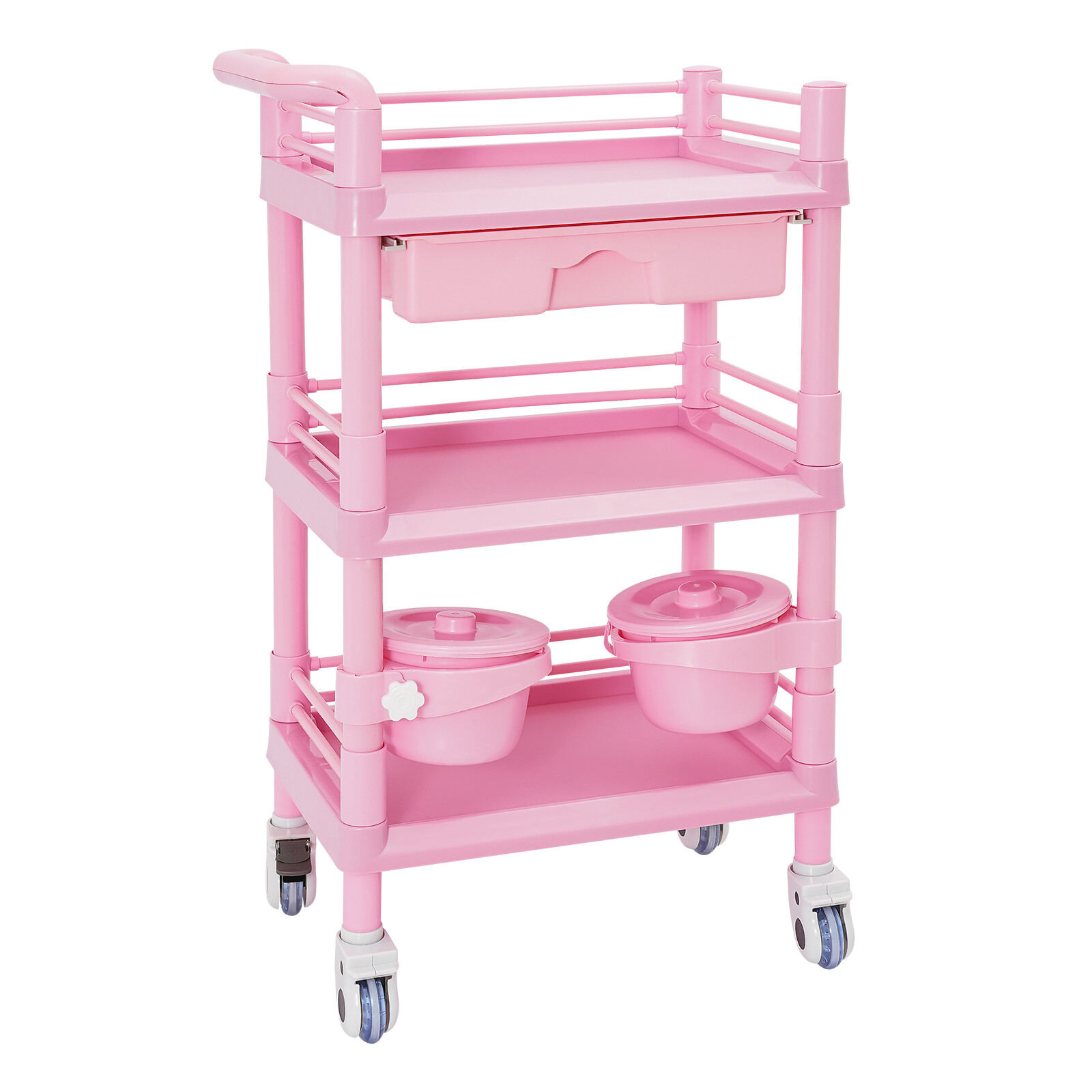 80kg/176.37lbs Movable Salon Storage Cart Beauty Organizer Mobile Storage Cart