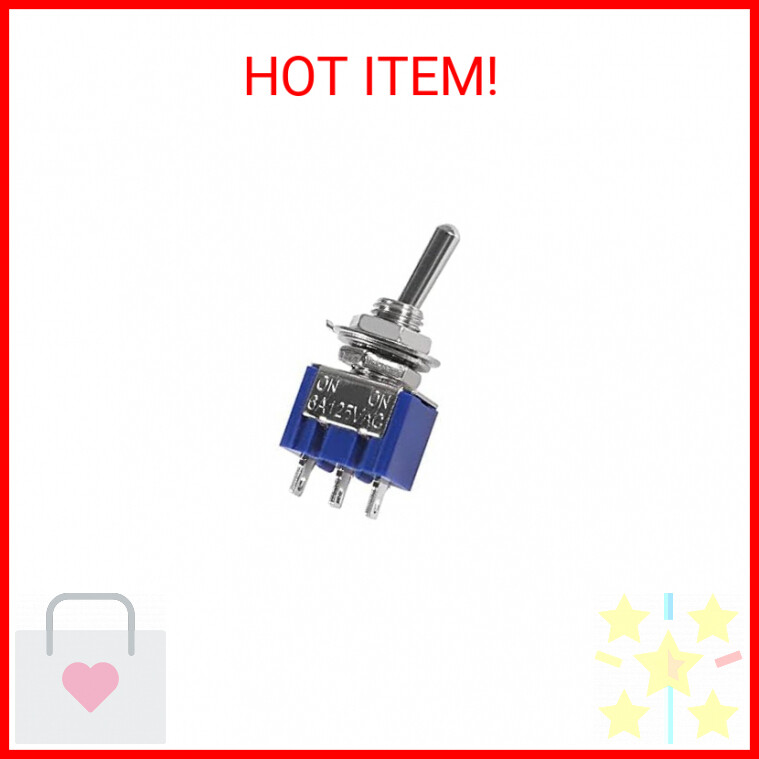 20pcs Micro Toggle Switch 3 Pin SPDT Touch 2 Position ON/ON Mini Miniature Toggl