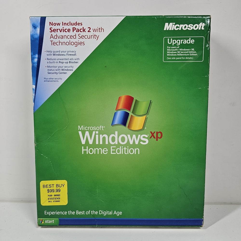 Microsoft Windows XP Home Edition Upgrade Retail Package NEW SEALED