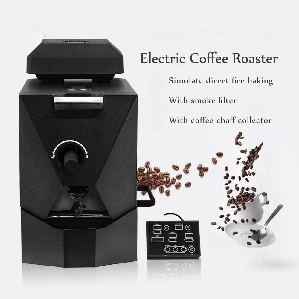 Electric ITOP Coffee Bean Roaster Drum Roaster 3 Operating Modes Espresso Tool