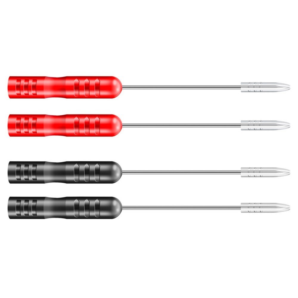 Red and Black Color Coded Probe Tips for Quick Polarity Identification