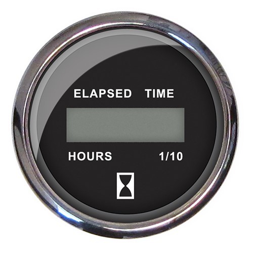 Faria Beede Instruments Chesapeake Black 2" Hourmeter (Digital) 13715
