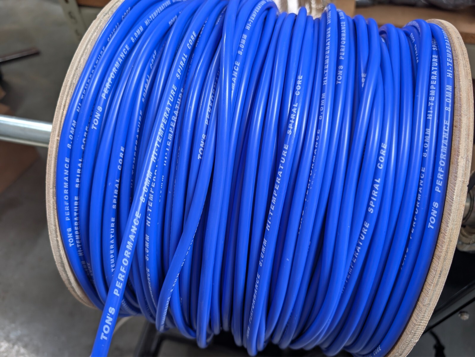 Ton's Performance 8mm L BLUE silicone Spiral Core Spark plug wire By the foot