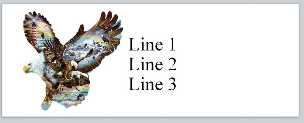 Personalized Address Labels Abstract Eagles  (c 37a)