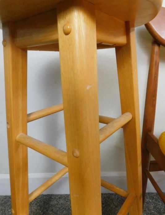 Pair SOLID WOOD 29.75" Tall Kitchen Bar Kitchen Counter Stools