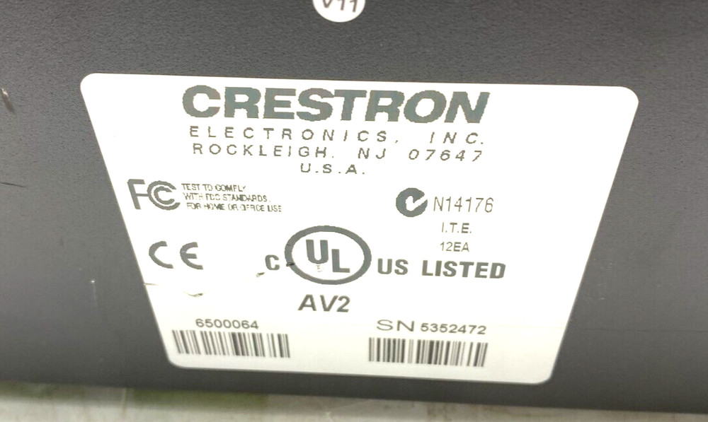 Crestron Audio Video Control Processor W Rack Mount Ears CTRL-01 AV2 Working