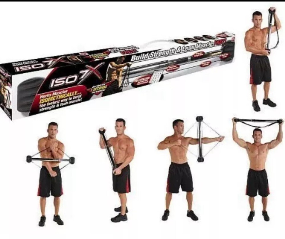 Ontel ISO 7X Isometric Workout Bar - Silver