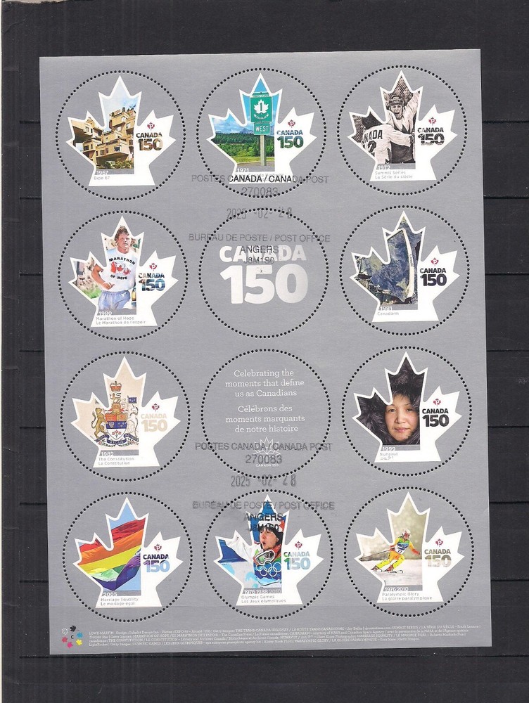 Canada #2999 used sheet  VF