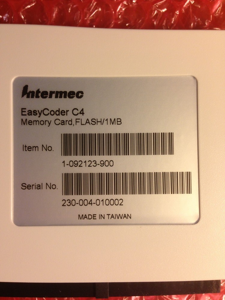 Brand New Intermec EasyCoder C4 Memory Card FLASH/1MB 1-092123-900