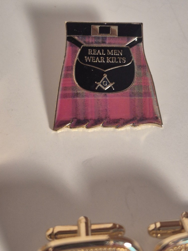 Lot Masonic & Scottish Rite Cuff Links, Pins, Button Caps