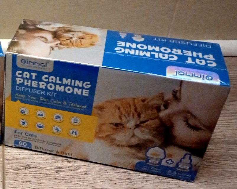 Immal Cat Calming Pheromone Diffuser Plus 2 Refills 60 Day Kit Exp. 2028 Sealed!