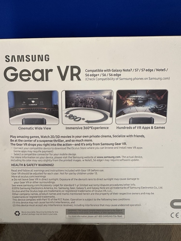 Samsung Gear VR Smartphone VR Headset Black USB Type-C Micro USB for Galaxy Note