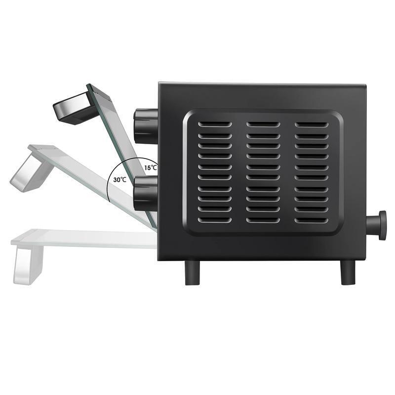 4 Slice Toaster Oven W/ Adjustable Timer Bake Rack & Pan Easy Clean Design New