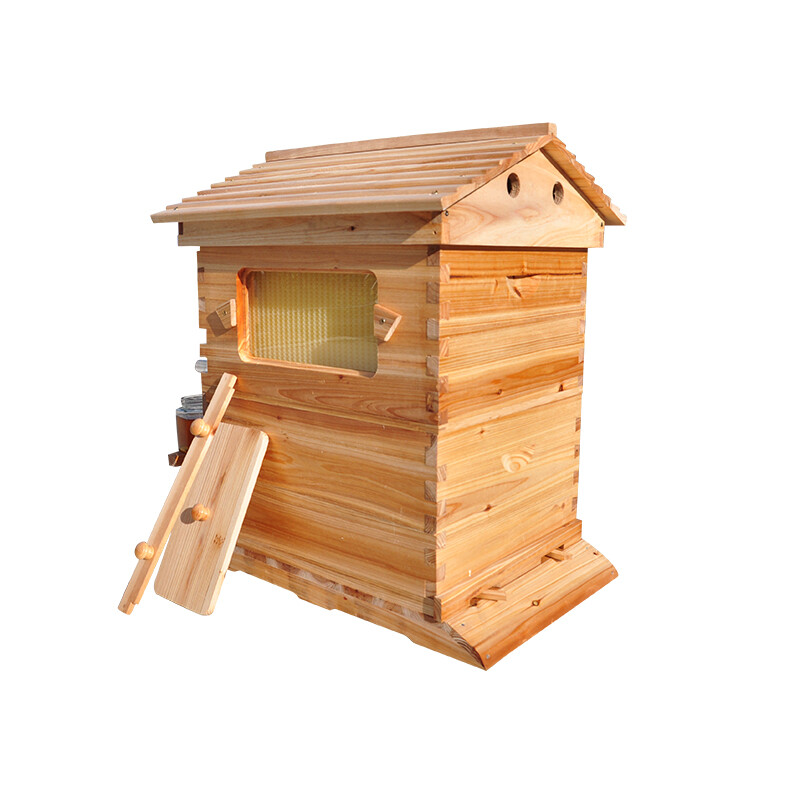 3 Tiers Auto Bee Hive + Brood Box + 2 Super Boxes 7x Bee Frames Beekeeping Hive