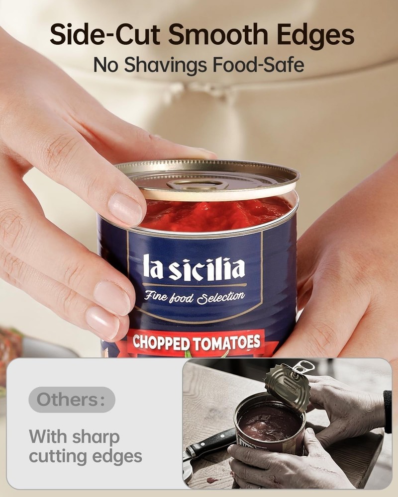 Rechargeable Electric Can Opener - Smooth Edge, One-Touch Automatic Can Opene...