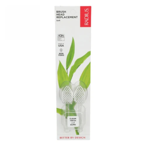 Toothbrush Replacement Heads Soft 2 Packs  by Radius