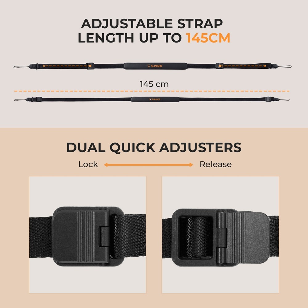 Slinger Quick Release Sling Strap, Black