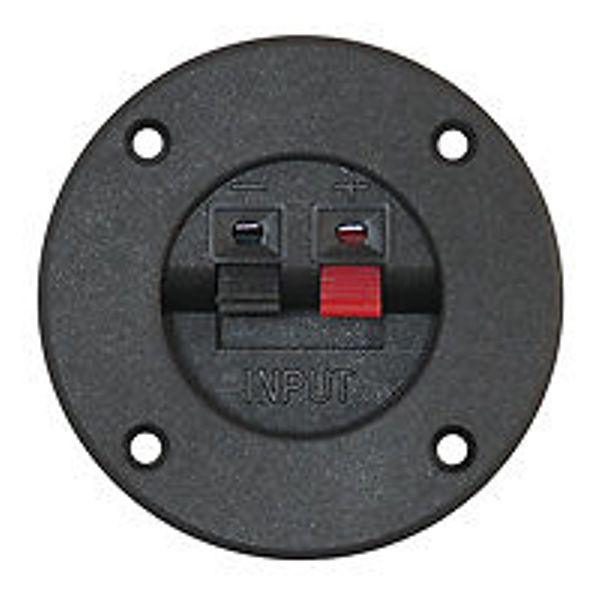 Speaker Connection Terminal Round Klippfix with Mounting Holes - 1 x 4 PIECES