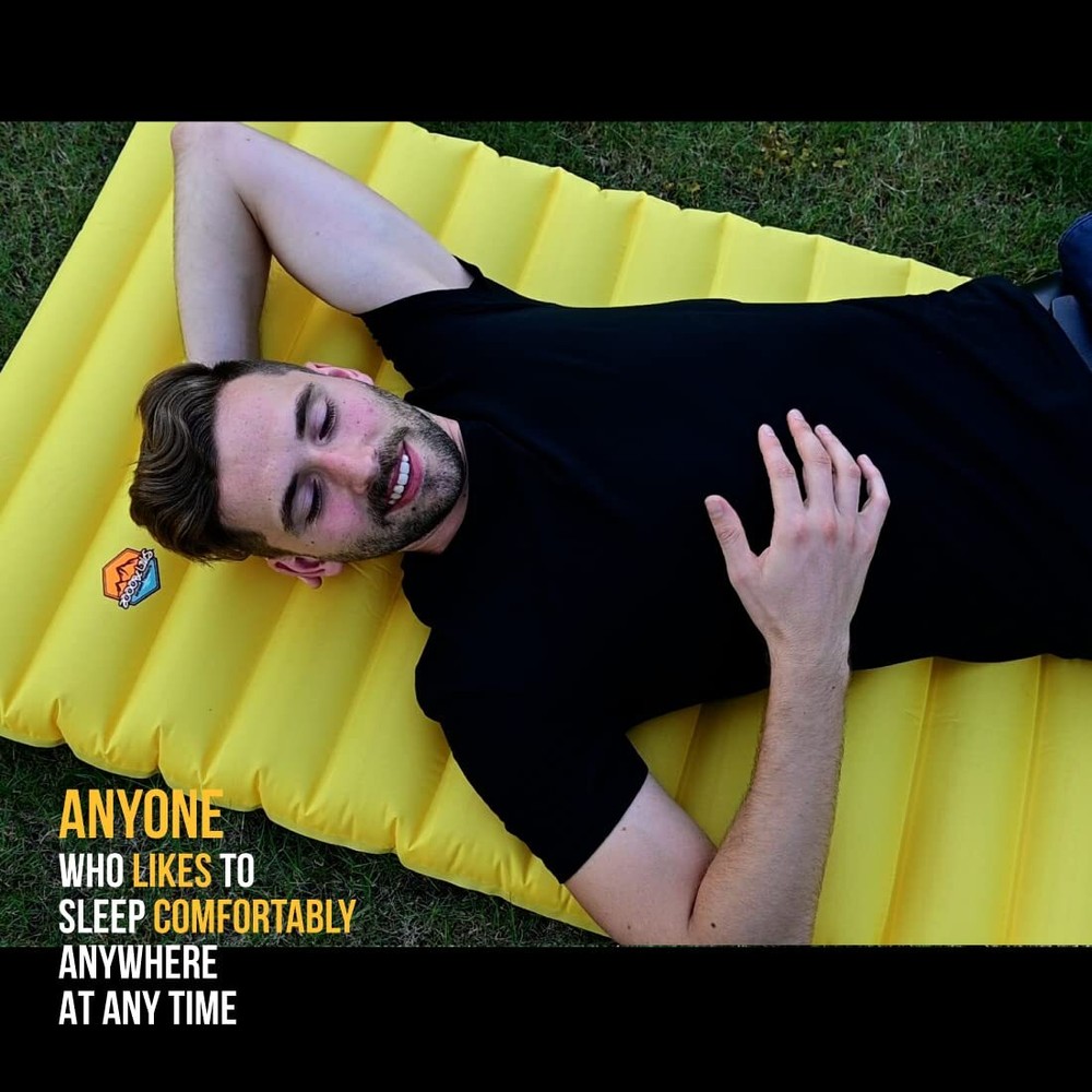 Extra Thickness Wide Plus Sleeping Pad with Built-in Pump Inflatable Mat