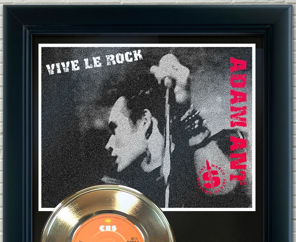 Adam Ant "Puss' N Boots" Framed 45 Gold Record Display