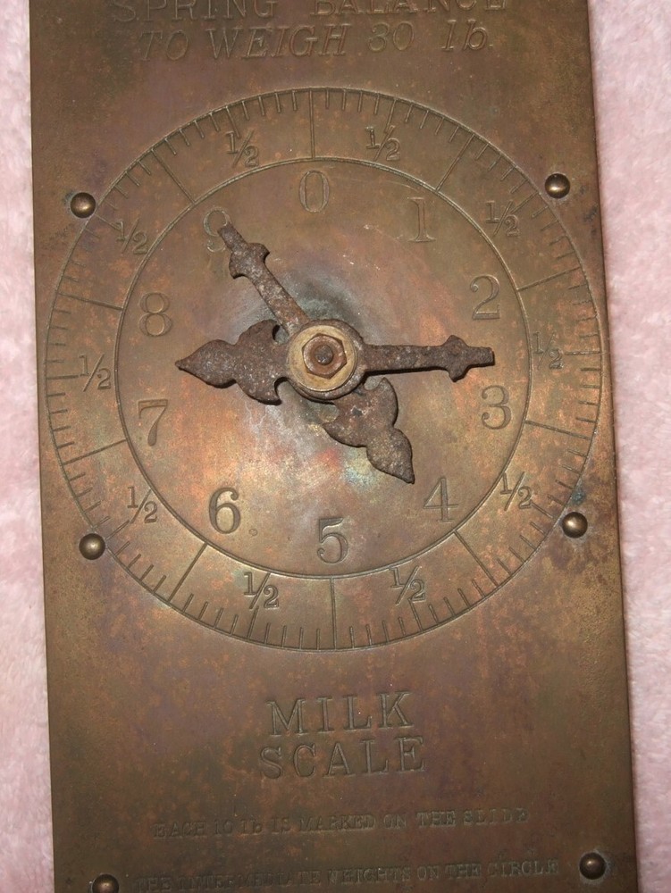 Chatillon's Brass Milk Scale Large Antique Hanging Scale
