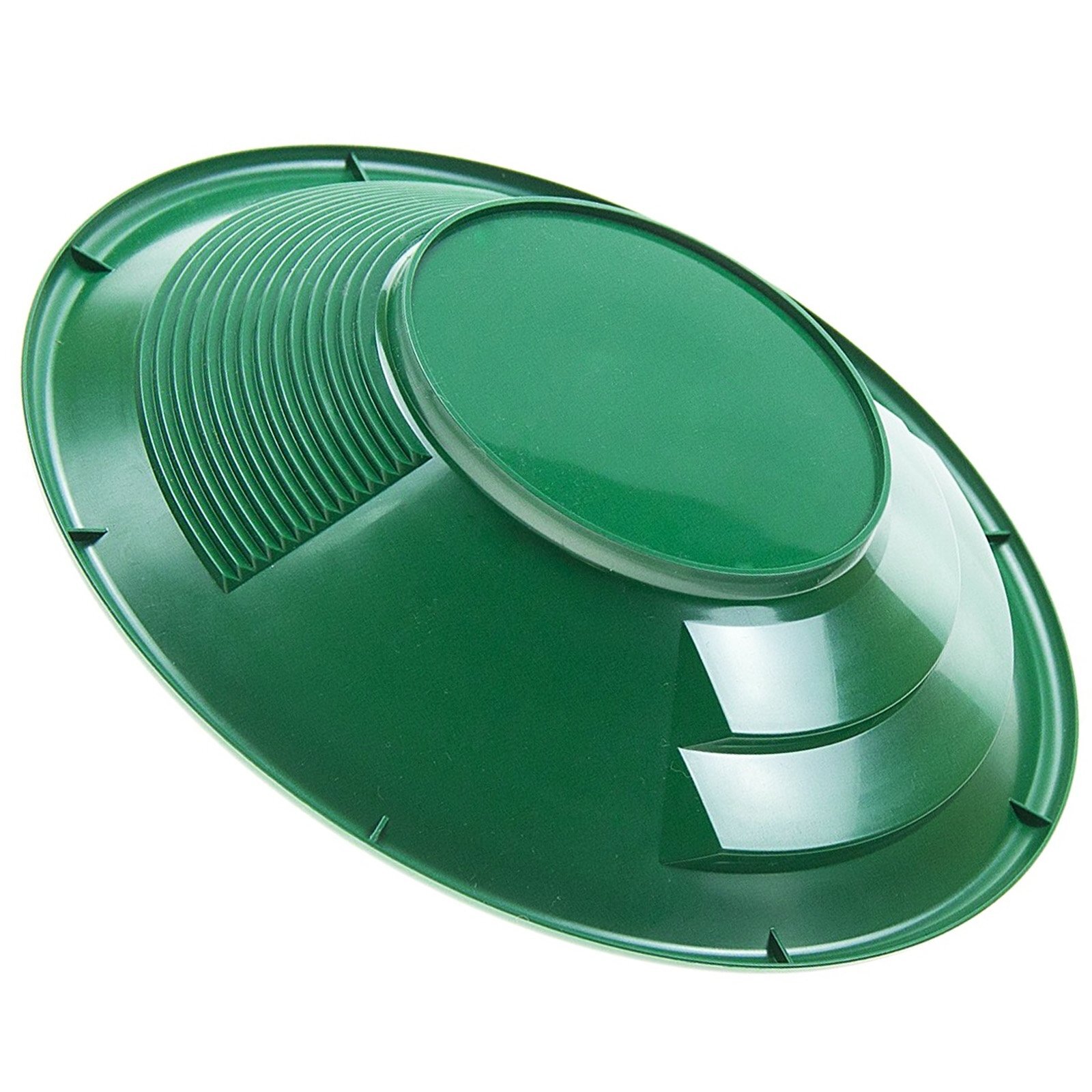 ASR Outdoor 12" Inch Green Dual Riffle Gold Panning Pan for Mining Prospecting