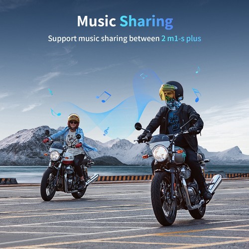 2M1-S Plus Motorcycle Bluetooth Headset | 10-Rider Intercom Communication System