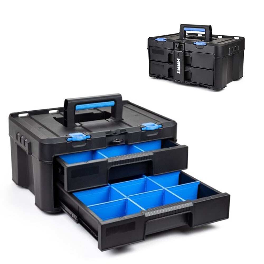 Stack System Two Drawer Tool Box Fits Hart's Modular Storage Organization System