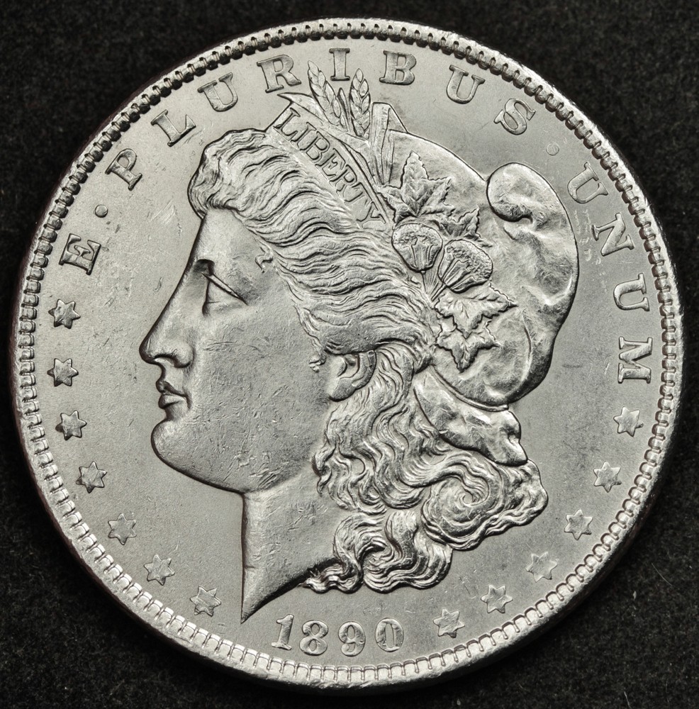 1890 Morgan Silver Dollar.  B.U.  92162  Inventory H.